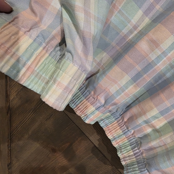 ALFRED DUNNER Vintage Bomber Jacket Pastel Plaid Size 12 - Picture 4 of 4